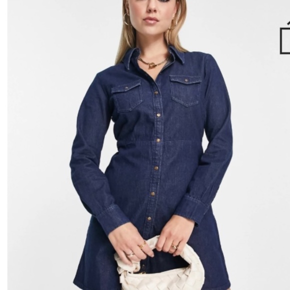 & Other Stories Dresses & Skirts - Paris Atelier & Other Stories Blue & Denim Mini Shirt Dress Size 10. NWT